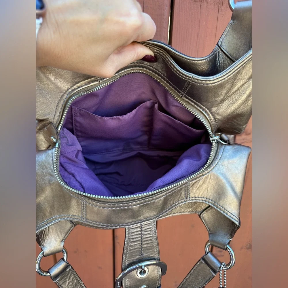 Coach SoHo Lynn Hobo Shoulder Bag Metallic Bronze - Picture 14 of 16